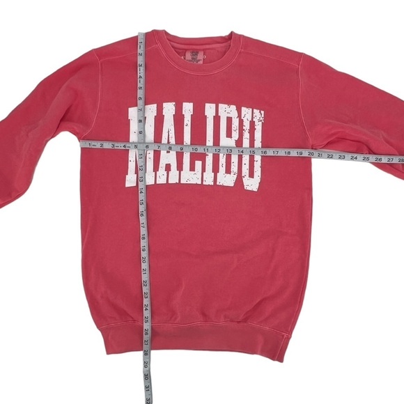 Sunkissed Coconut Pink “MALIBU” Sweatshirt Size Small Women’s - Picture 4 of 4